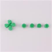 5 in 1 Button Set ABXY and D-pad Direction Key Buttons Replacement for PS5 Clear Green