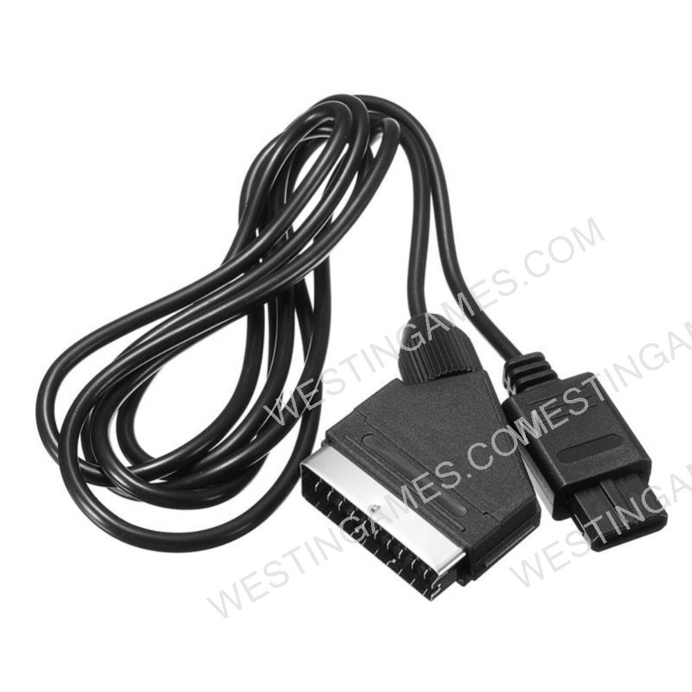 1.8m RGB Scart Cable TV AV Lead Connection Game Cord for For N64 PAL/NTSC Consoles