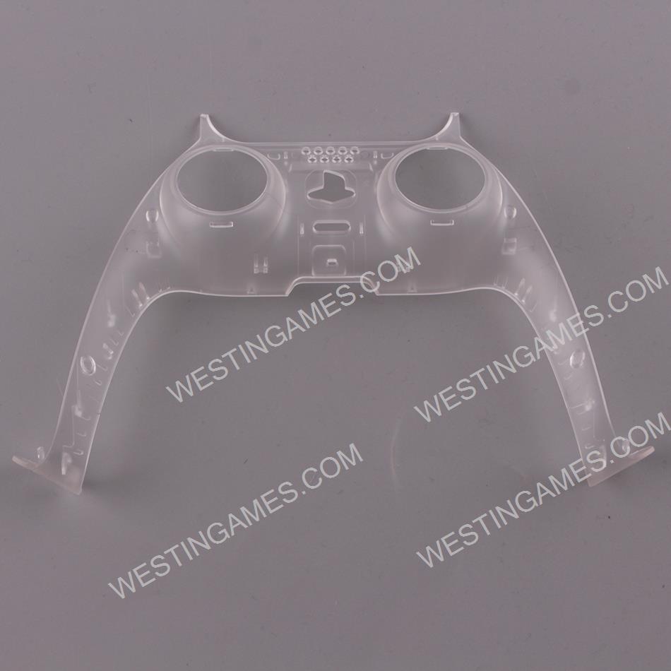 Decorative Strip Handle PC Shell Cover For PS5 Gamepad Controller - Clear White