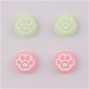 New 4in1 Night Light Cat Paw Thumb Grips Analog Caps Silicone Rubber For PS5 Green Pink 02