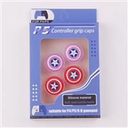New 4in1 Night Light Captain America Thumb Grips Analog Caps Silicone Rubber For PS5 Red Purple