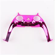 Mirror Chrome Decorative Strip Handle PC Shell Cover For PS5 Gamepad Controller - Pink