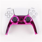 Mirror Chrome Decorative Strip Handle PC Shell Cover For PS5 Gamepad Controller - Pink 03