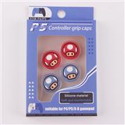 New 4in1 Night Light Toad Red and Blue Thumb Grips Analog Caps Silicone Rubber For PS5 Blue Red
