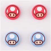 New 4in1 Night Light Toad Red and Blue Thumb Grips Analog Caps Silicone Rubber For PS5 Blue Red 02