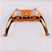 Mirror Chrome Decorative Strip Handle PC Shell Cover For PS5 Gamepad Controller - Orange