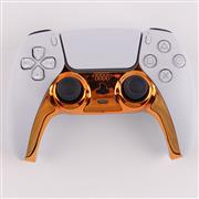 Mirror Chrome Decorative Strip Handle PC Shell Cover For PS5 Gamepad Controller - Orange 03