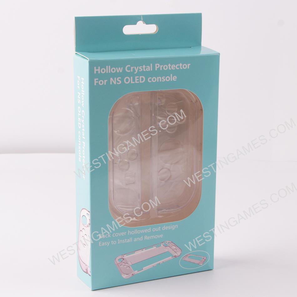 New 3in1 Transparent Crystal Protecting Cover Case for Nintendo Switch OLED Gamepad - Clear