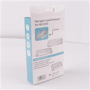 New 3in1 Transparent Crystal Protecting Cover Case with Stand for Nintendo Switch OLED Gamepad - Clear Black 02