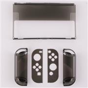New 3in1 Transparent Crystal Protecting Cover Case for Nintendo Switch OLED Gamepad - Clear Black 04