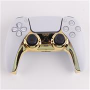 Mirror Chrome Decorative Strip Handle PC Shell Cover For PS5 Gamepad Controller - Gold 03