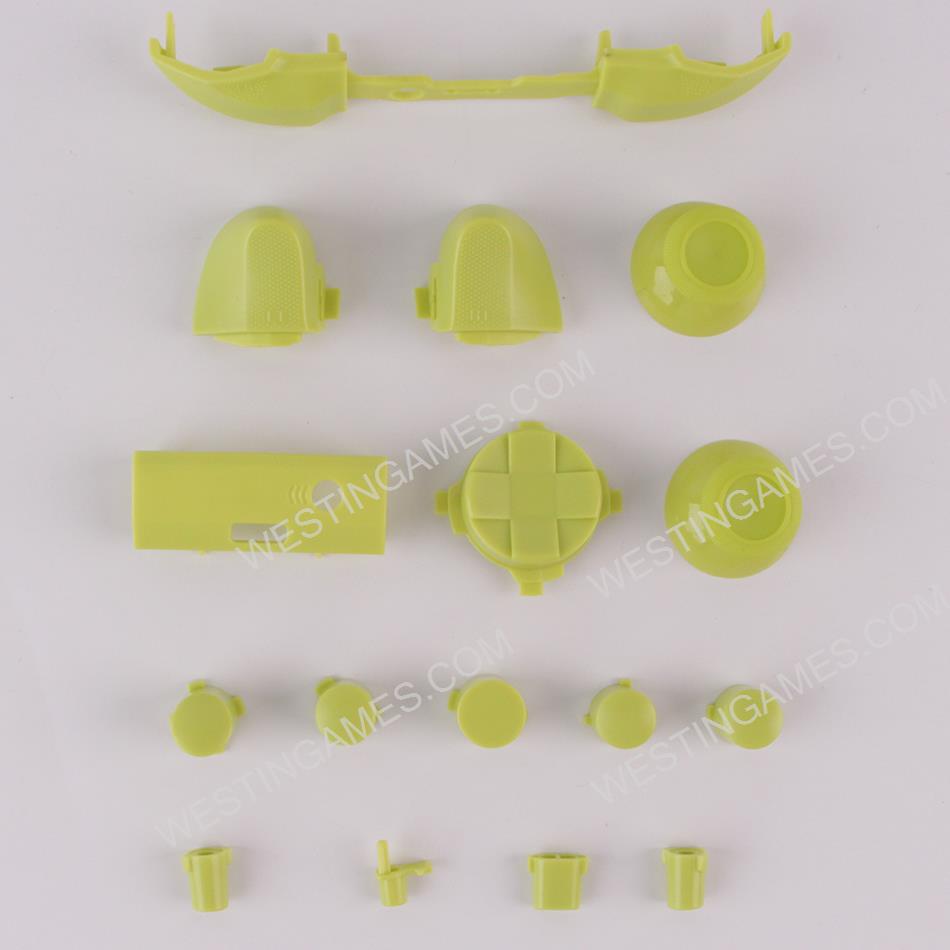 Full Set Dpad ABXY Grips Stick Bumpers Triggers Buttons Replacement for Xbox Series S/X Controller - Green