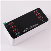 8 Ports 45W Quick Charge 3.0 Smart USB Type C Fast Charger For Android iPhone Adapter Phone Tablet Controller
