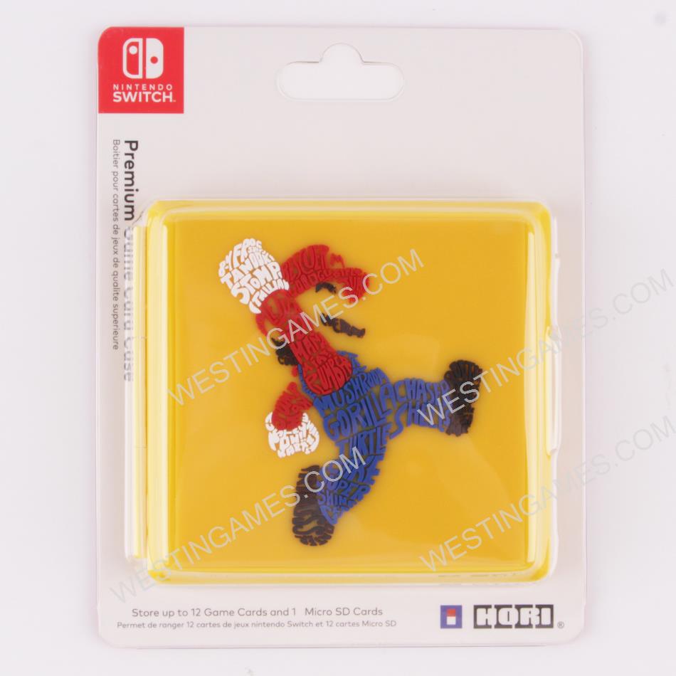 12 Slots Mario Game Card Cartridge Storage Case Box for NS Switch - Yellow