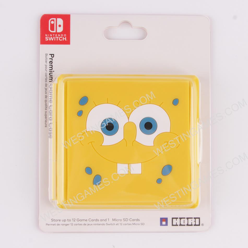 12 Slots SpongeBob Game Card Cartridge Storage Case Box for NS Switch - Yellow