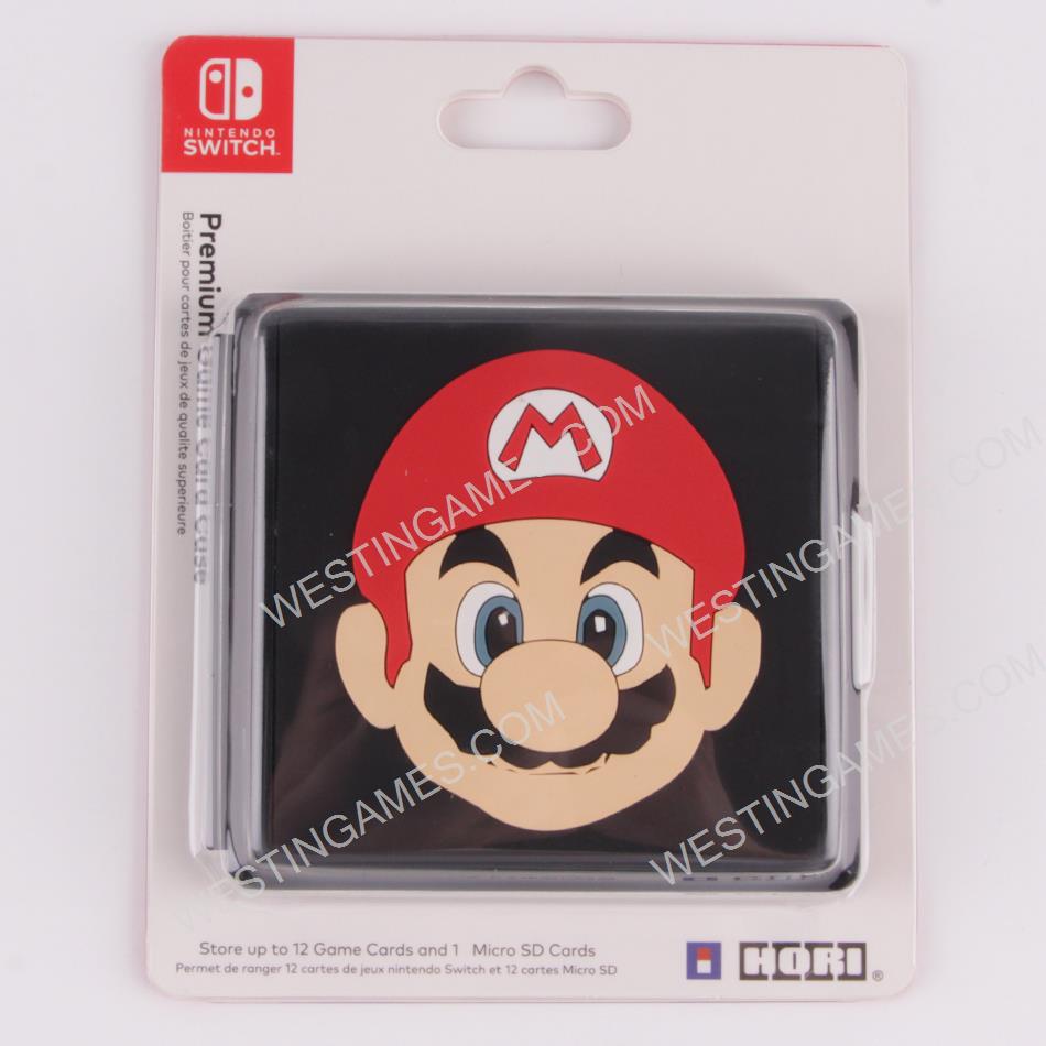 12 Slots Mario Game Card Cartridge Storage Case Box for NS Switch - Black