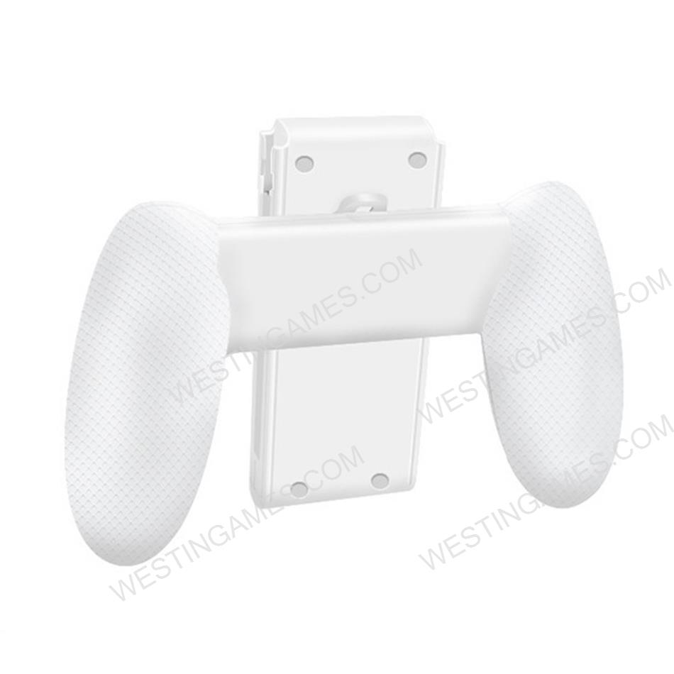 Left Right Joy-Con Controller Comfort Hand Grip Holder for Nintendo Switch OLED - White