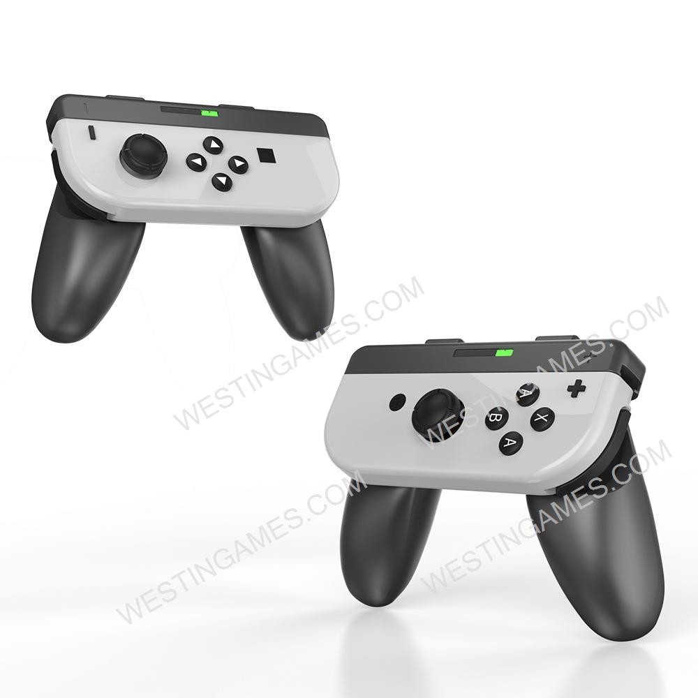 2in1 Controller Handle Grip for NS Switch and oled Joy-con Controller - Black