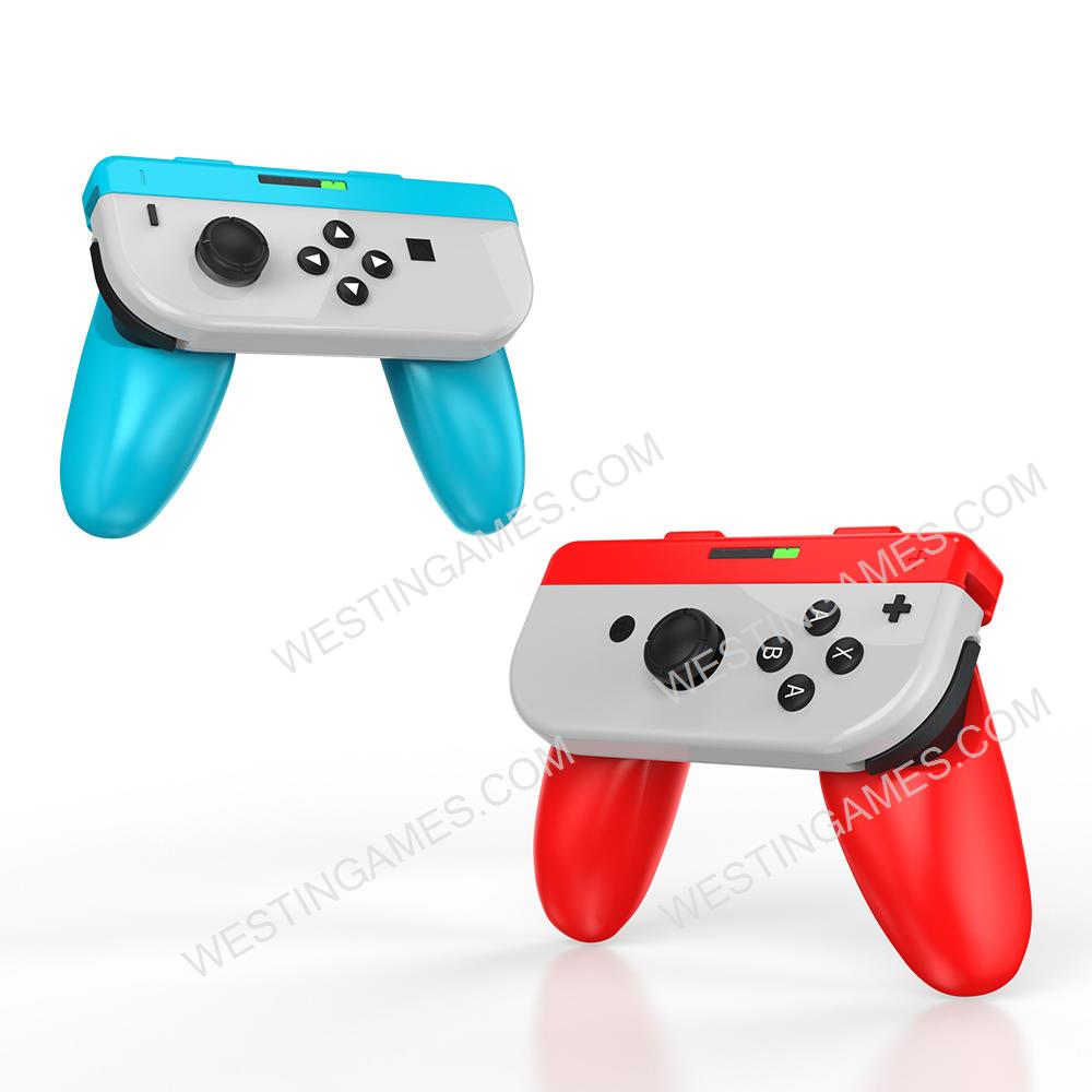 2in1 Controller Handle Grip for NS Switch and oled Joy-con Controller - Red and Blue