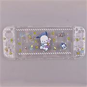 Soft Clear TPU+PC Grip Case and Ergonomic Shock-Absorption Flip Cover for Switch OLED - Banana and Ice Cream