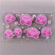 Soft Clear TPU+PC Grip Case and Ergonomic Shock-Absorption Flip Cover for Switch OLED - Pink Kirby 02