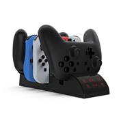 TNS 19035 Charging Dock pro Charger Station 8 in 1 For Nintendo Switch OLED Joypad Black