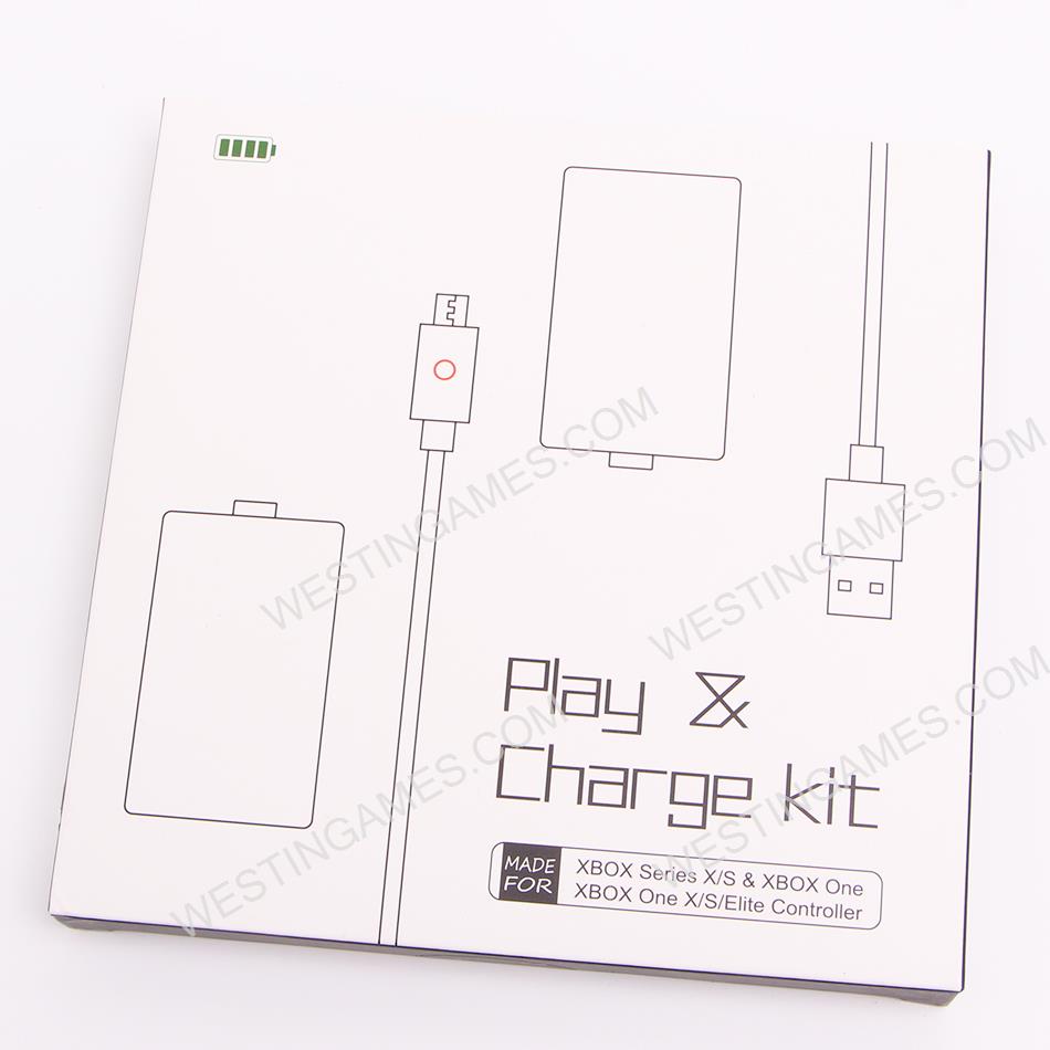 Play and Charge Rechargeable 1200mAh Battery 2Pcs Kit for XBOX ONE and Series S/X Controller