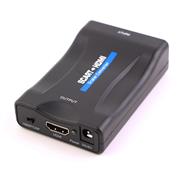 1080P SCART to HDMI Video Audio Upscale Converter AV Signal Adapter with EU Power Plug Box 03