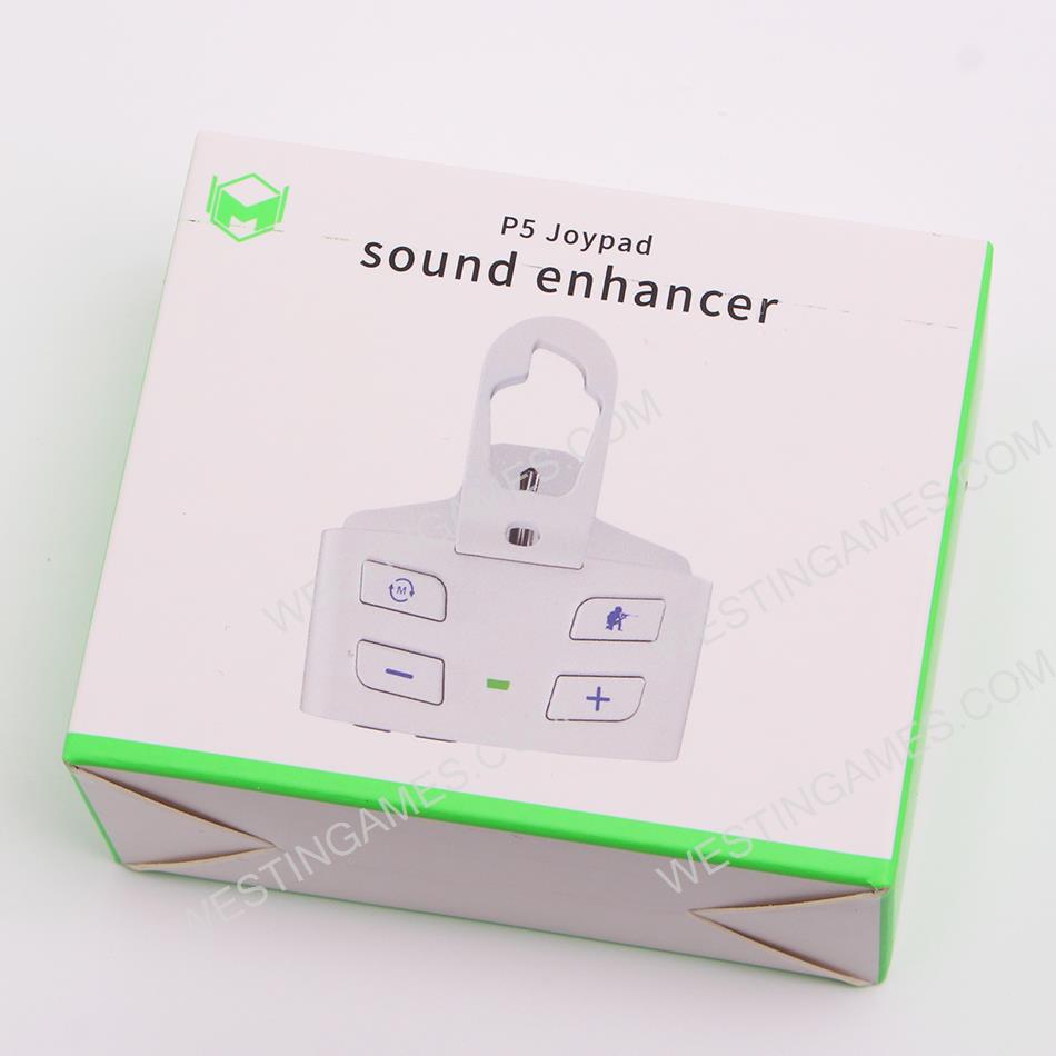 3.5mm Stereo Headphone Adapter Gamepad Sound Enhancer Microphone Headphone Converter For PS5 Game Controller Black