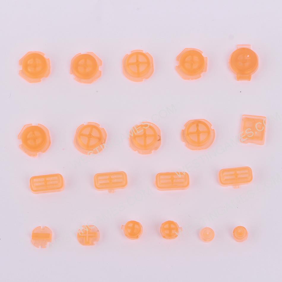 Tansparent Complete Key Button Accessoires for Switch Left and Right Joycon Controller - Orange