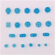 Tansparent Complete Key Button Accessoires for Switch Left and Right Joycon Controller - Blue