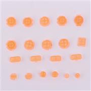Tansparent Complete Key Button Accessoires for Switch Left and Right Joycon Controller - Orange