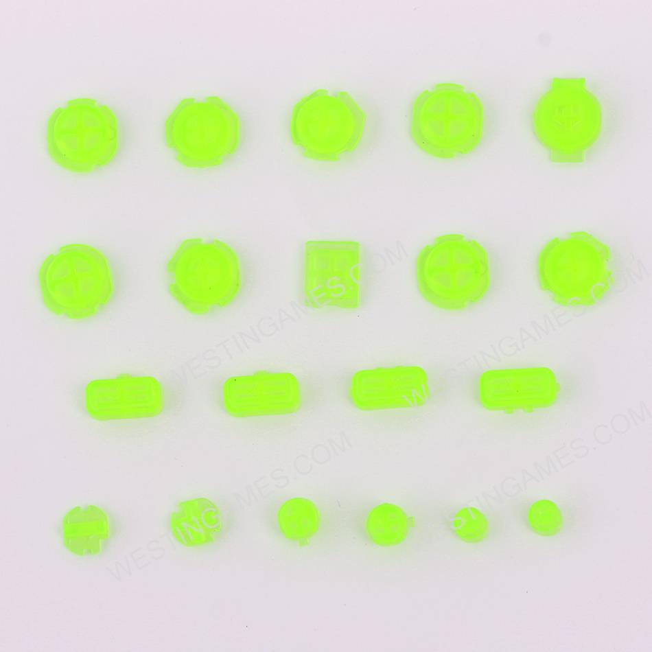 Tansparent Complete Key Button Accessoires for Switch Left and Right Joycon Controller - Light Green