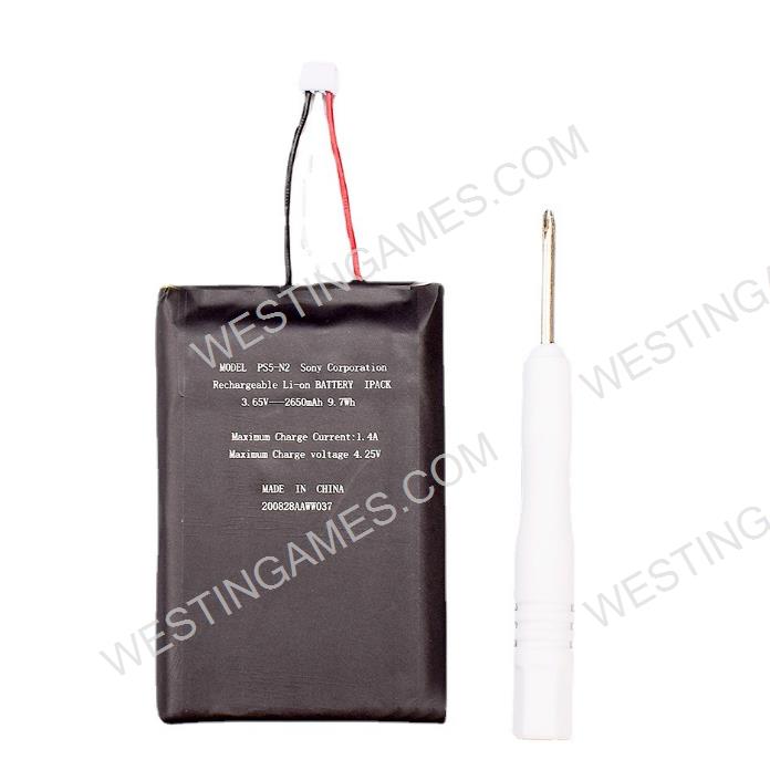 2650mAh 3.65V Li-ion Battery Pack with USB Charging Cable for PS5 Wireless Controller