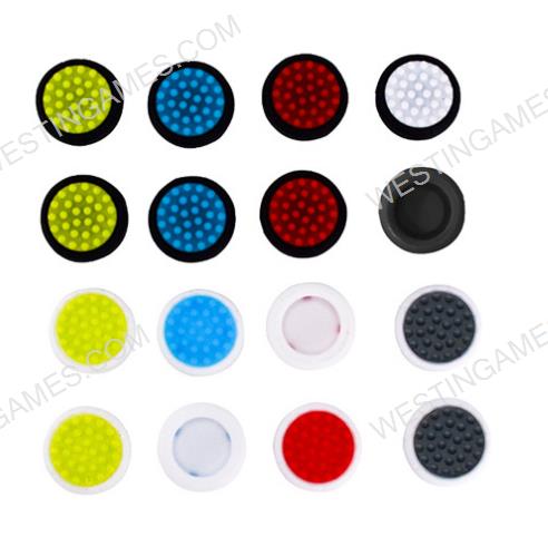 New Silicon Pimple Thumb Grip Analog Stick Cover Caps Dual Color for PS4/PS5/Xbox/xsx/xss - Black