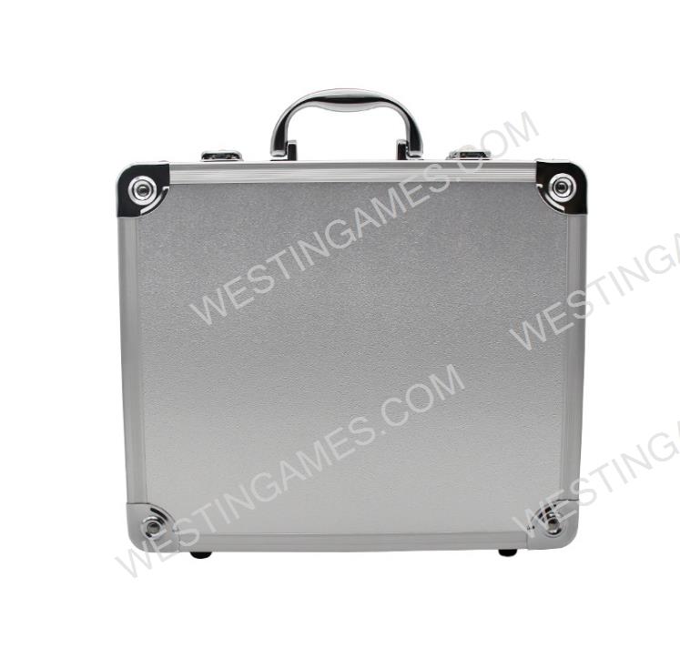Big Capacity Zipper Aluminum Alloy Hard Carrying Case Storage Bag Suitcase Shell for NS Switch Console - Siliver