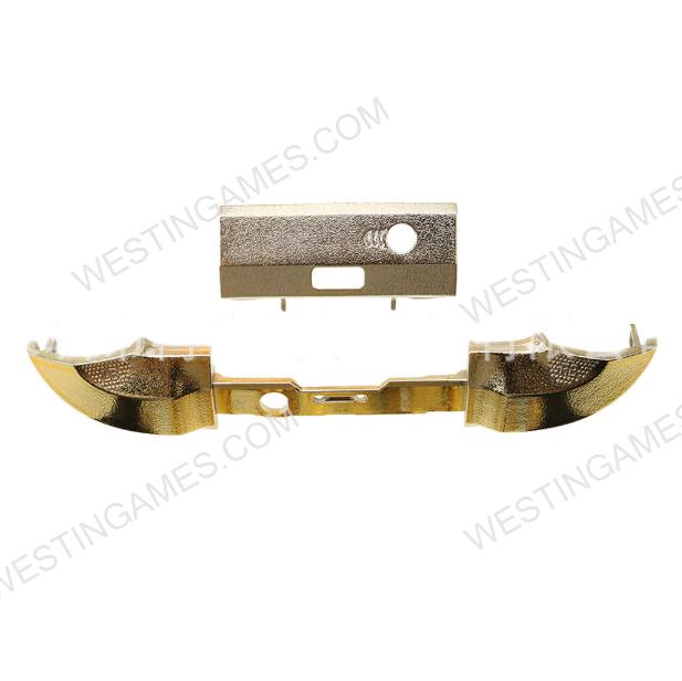 Replacement Mirror Chrome lb rb Trigger Button with Middle Piece Frame for XBOX Series x Controller - Gold