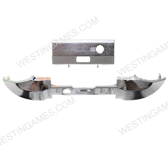Replacement Mirror Chrome lb rb Trigger Button with Middle Piece Frame for XBOX Series x Controller - Siliver