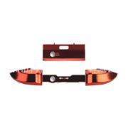 Replacement Mirror Chrome lb rb Trigger Button with Middle Piece Frame for XBOX Series x Controller - Red