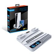 Multi-Funtion Cooling Stand with Controller Charging and Disc Storage for PS5 DE / UHD Console White