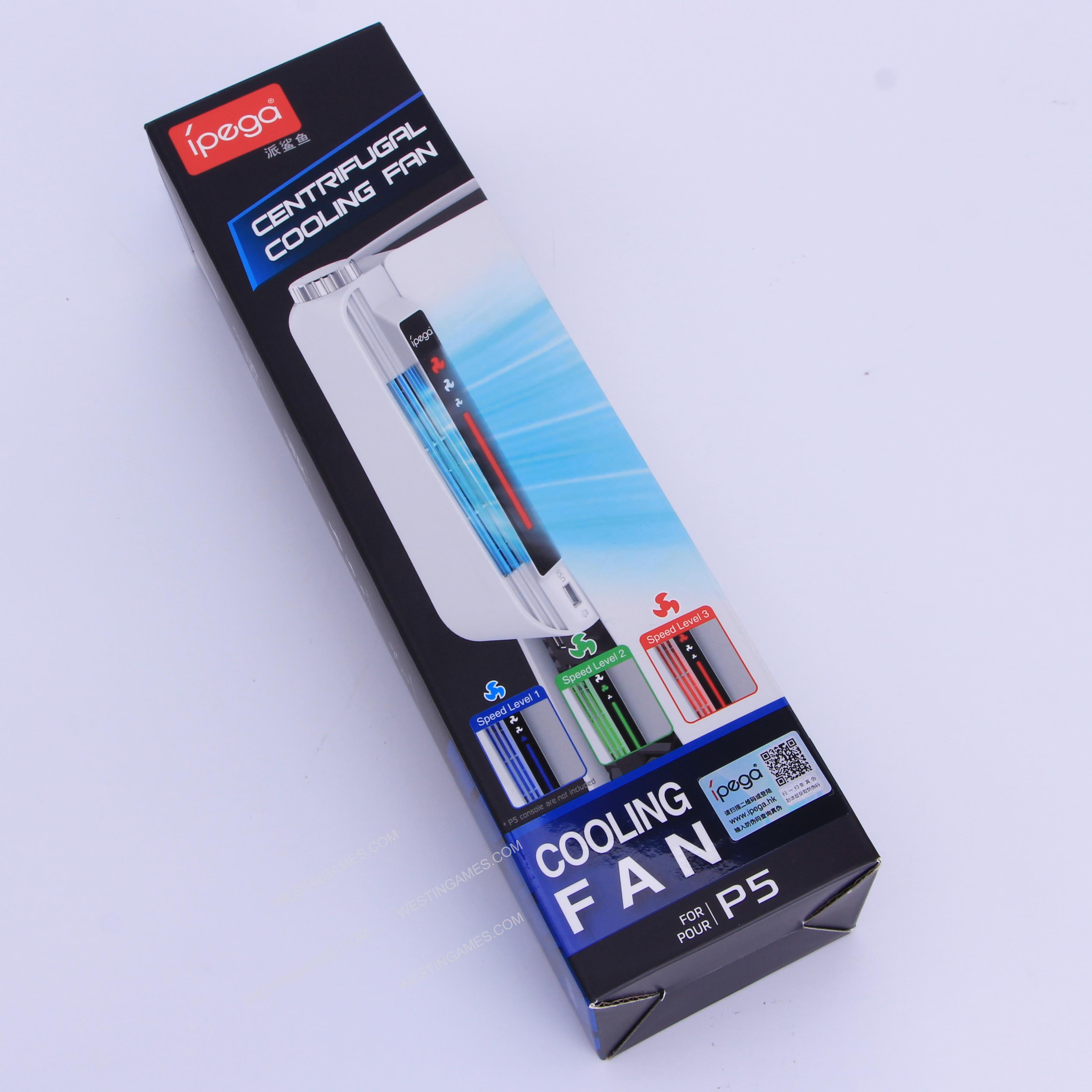 USB External 5-Fan Cooling Fan Turbo Temperature Control PG-P5031 for Playstation 5 PS5 White