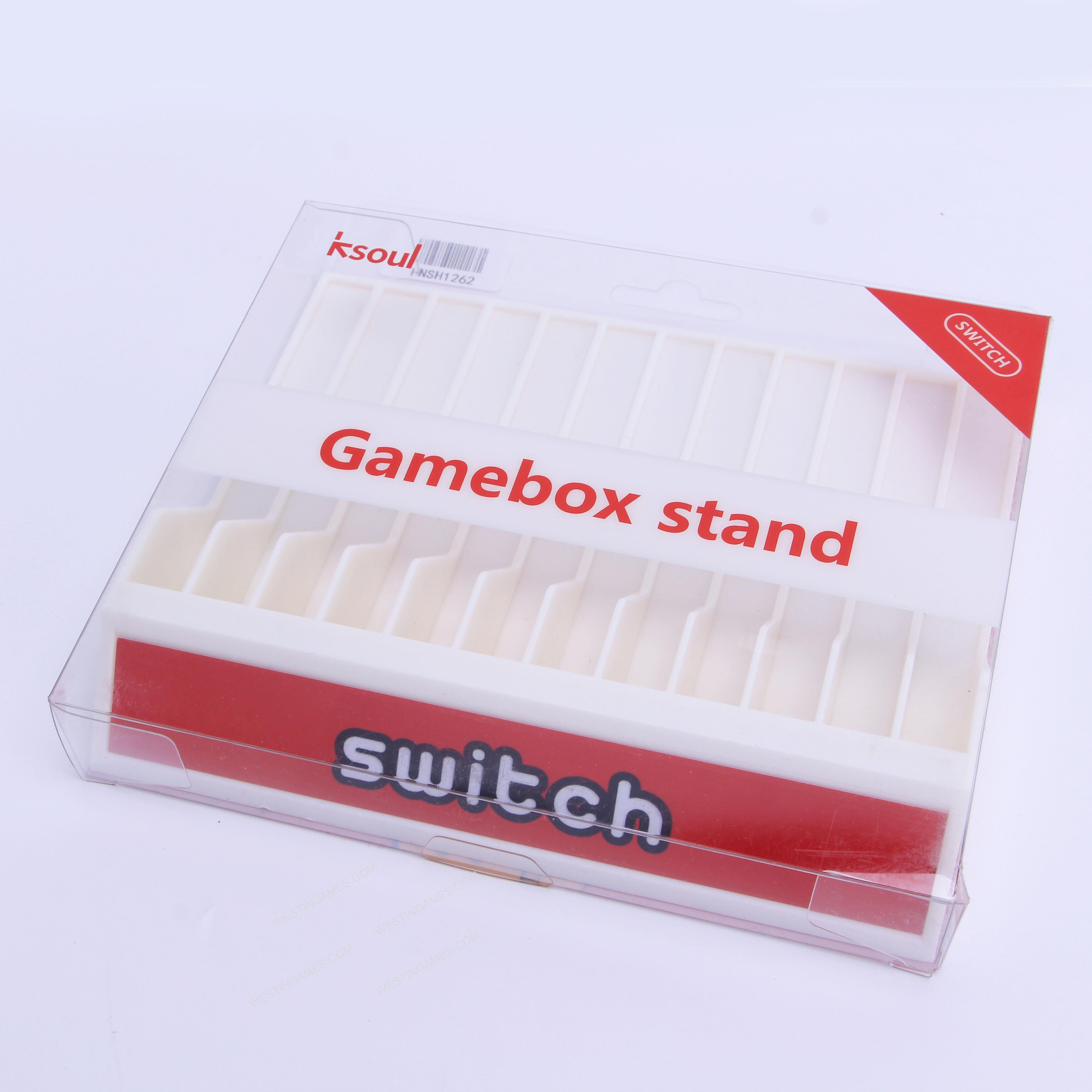 12 Game Disc Storage Seat Gamebox Stand for Switch oled and Switch Lite Red