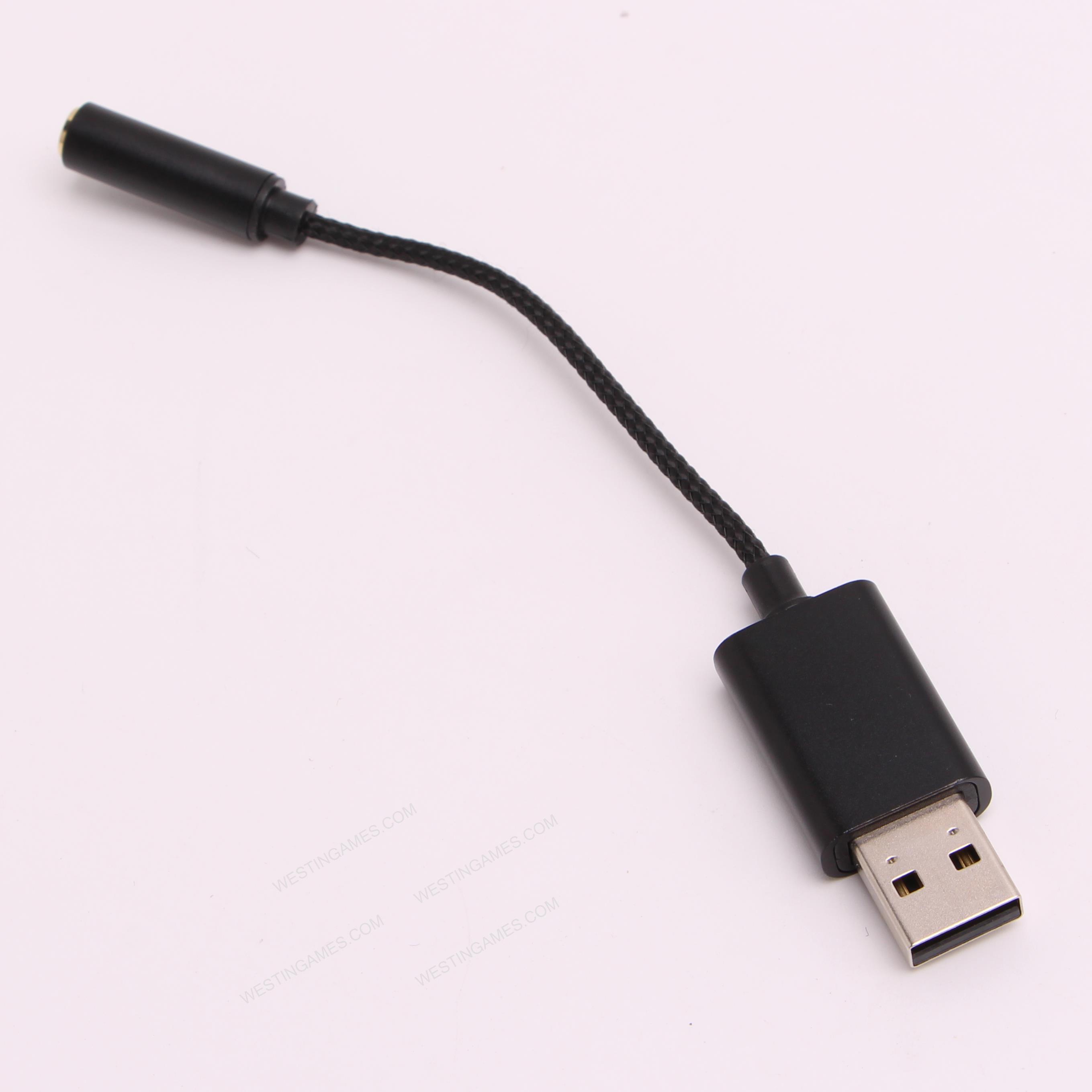 USB to 3.5mm Jack Audio USB-A to Audio Jack Adapter Compatible with Headset,PC Mac PS4 PS5