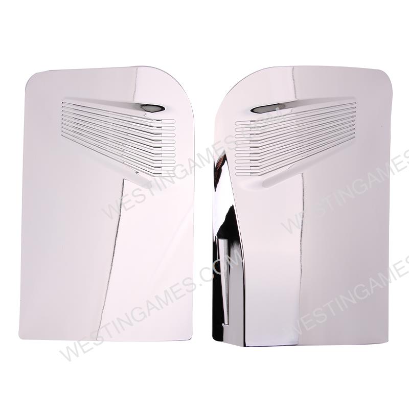 Replacement Mirror Chrome Housing Case Faceplate Cover with Vented Design for PS5 HUD System - Silver