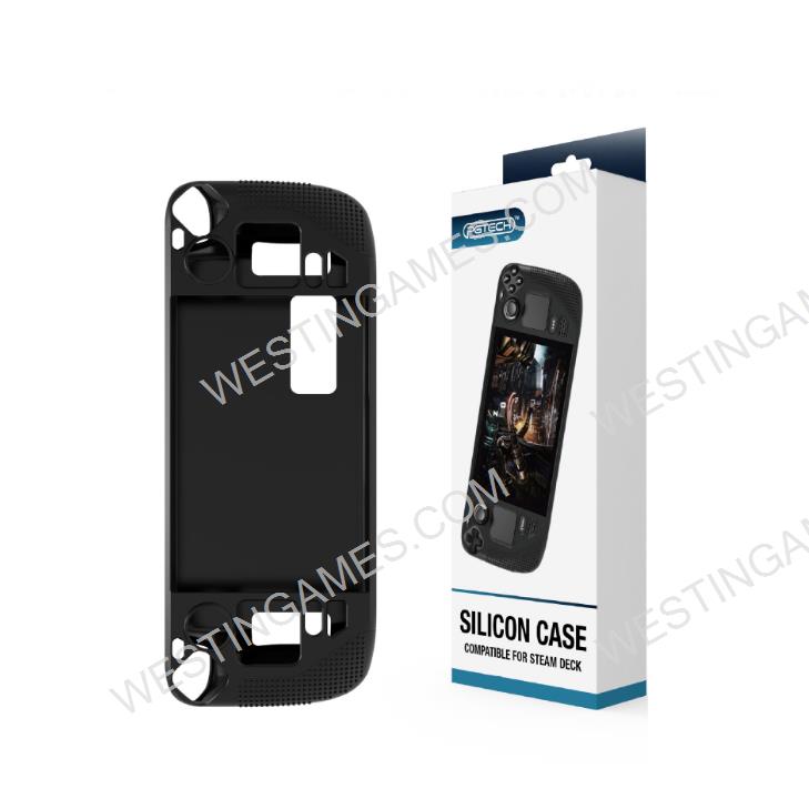 Protective Anti-Slip Soft Silicone Skin Case for Steam Deck - Black