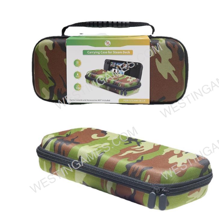 Protective Handle Bag Travel Carrying Case For Steam Deck Console - Camouflage Green