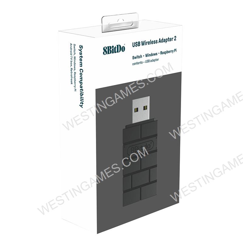 8Bitdo Wireless Bluetooth Adapter Black for PS5 PS4 Switch Windows Mac & Raspberry Pi
