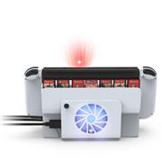 Station Radiator Cooling Cooler Fans with Card Cartridge for Nintendo Switch OLED Dock White 02