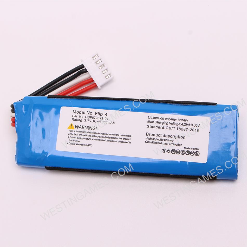 3.7V 3500mAh Battery GSP872693 01 for JBL Speaker Flip 4 and Flip 4 Special Edition