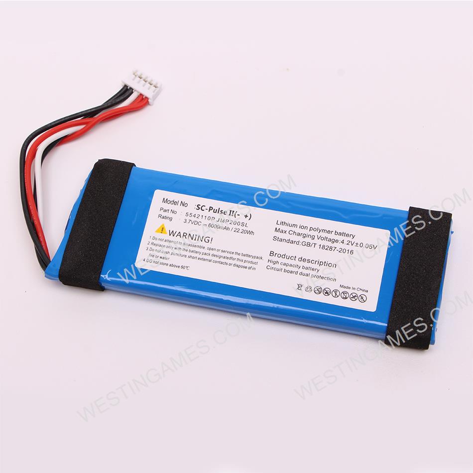 3.7V 6000mah P5542100-P Battery Rechargable Replacement for JBL Pulse2/3